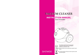 Manual Daewoo RC-E01SBRED Vacuum Cleaner