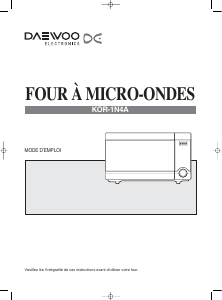 Mode d’emploi Daewoo KOR-1N4A Micro-onde