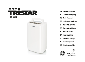 Manuale Tristar AC-5410BS Deumidificatore