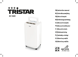 Manuale Tristar AC-5420BS Deumidificatore