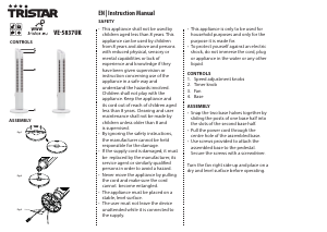 Handleiding Tristar VE-5837UK Ventilator