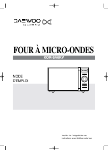 Mode d’emploi Daewoo KOR-9A6KV Micro-onde