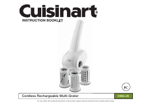 Manual Cuisinart CMG-20 Cheese Grater