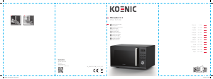 Manual de uso Koenic KMWC 2521 DB Microondas