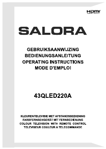 Mode d’emploi Salora 43QLED220A Téléviseur LED