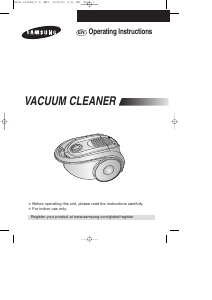 Manual Samsung SC8315 Vacuum Cleaner