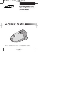 Manual Samsung VC-6013N Vacuum Cleaner