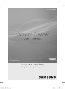 Manual Samsung SC4540 Vacuum Cleaner