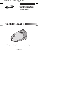 Manual Samsung VC-6016VN Vacuum Cleaner