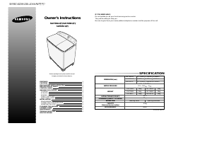 Manual Samsung WT75C1P Washing Machine