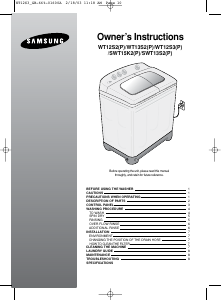 Manual Samsung WT13S3 Washing Machine