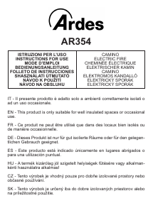 Manual de uso Ardes AR354 Chimenea electrica