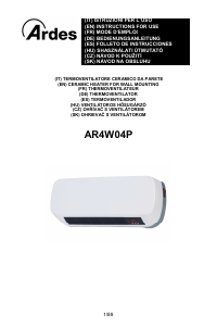 Manuale Ardes AR4W04P Termoventilatore