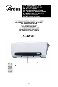 Manual de uso Ardes AR4W08P Calefactor