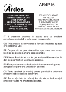 Manuale Ardes AR4P16 Termoventilatore