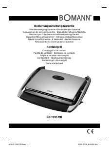 Bedienungsanleitung Bomann KG 1293 CB Kontaktgrill