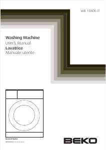 Manuale BEKO WB 10806 IT Lavatrice