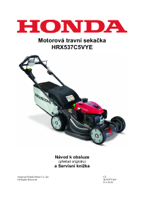 Manuál Honda HRX537C5VYE Travní sekačka