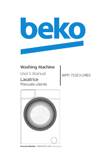 Manuale BEKO WMY 71023 LMB3 Lavatrice