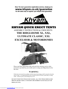 Manual Khyam Ridgi-Dome XL Tent