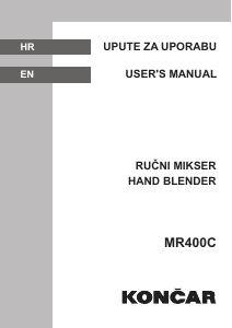 Manual Končar MR400C Hand Blender