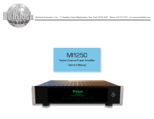 Manual McIntosh MI1250 Amplifier