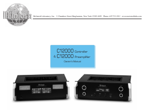 Manual McIntosh C12000 Pre-amplifier