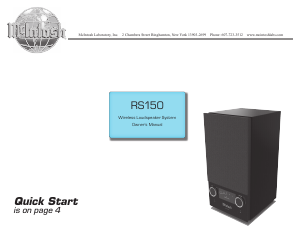 Manual McIntosh RS150 Speaker