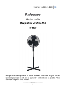 Návod Rohnson R-8500 Ventilátor