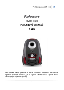 Manuál Rohnson R-1170 Vysavač