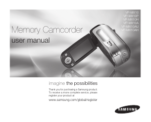 Handleiding Samsung VP-MX10H Camcorder