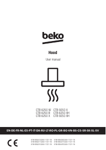 Hướng dẫn sử dụng BEKO CTB 9250 X Mũ đầu bếp