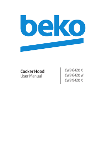 Kasutusjuhend BEKO CWB 9420 X Köögi õhupuhasti