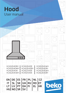 Priručnik BEKO HCA62640W Kuhinjska napa