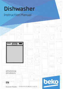 Manual BEKO DFS 05010 W Dishwasher