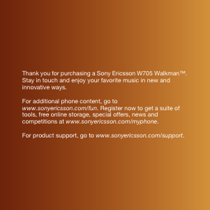 Manual Sony Ericsson W705 Mobile Phone