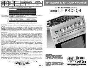 Manual de uso Ursus Trotter Pro Q4 GL Cocina
