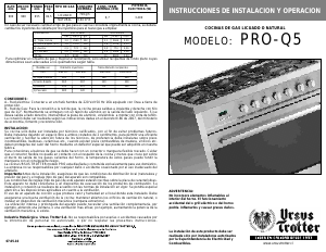 Manual de uso Ursus Trotter Pro Q5 GN Cocina