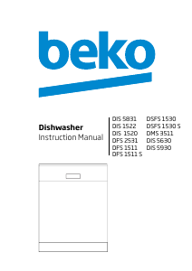 Manual BEKO DIS 5630 Dishwasher