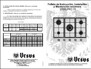 Manual de uso Ursus Trotter SteelPro 70 GN Placa