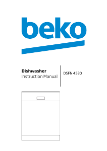 Manual BEKO DSFN 4530 Dishwasher