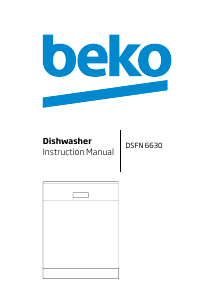 Manual BEKO DSFN 6630 Dishwasher