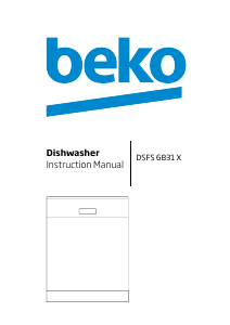 Manual BEKO DSFS 6831 X Dishwasher