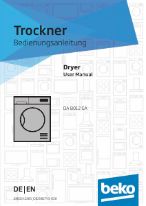 Manual BEKO DA 8012 GA Dryer