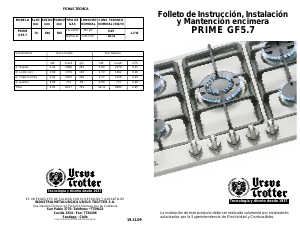 Manual de uso Ursus Trotter UT Prime GF 5.7 GL Placa