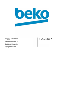 Manual BEKO FSA 21320 X Freezer