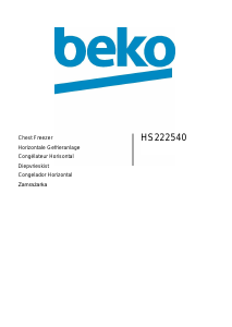 Manual BEKO HS 222540 Congelador