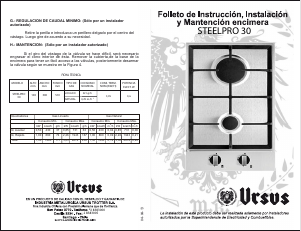 Manual de uso Ursus Trotter UT SteelPro 30 GN Placa