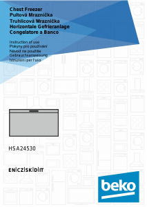 Manuál BEKO HSA 24530 Mraznička