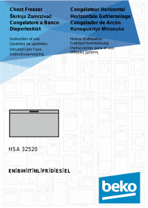 Manual BEKO HSA 32520 Freezer